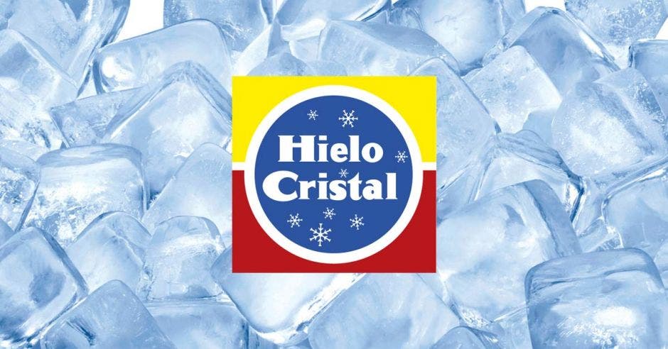 Logo hielo cristal  y hielo  de fondo