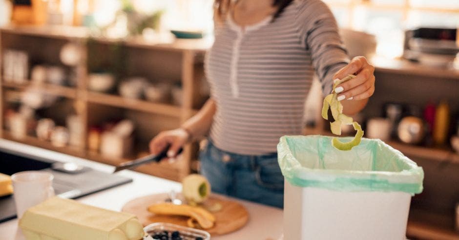 persona haciendo una composta de frutas