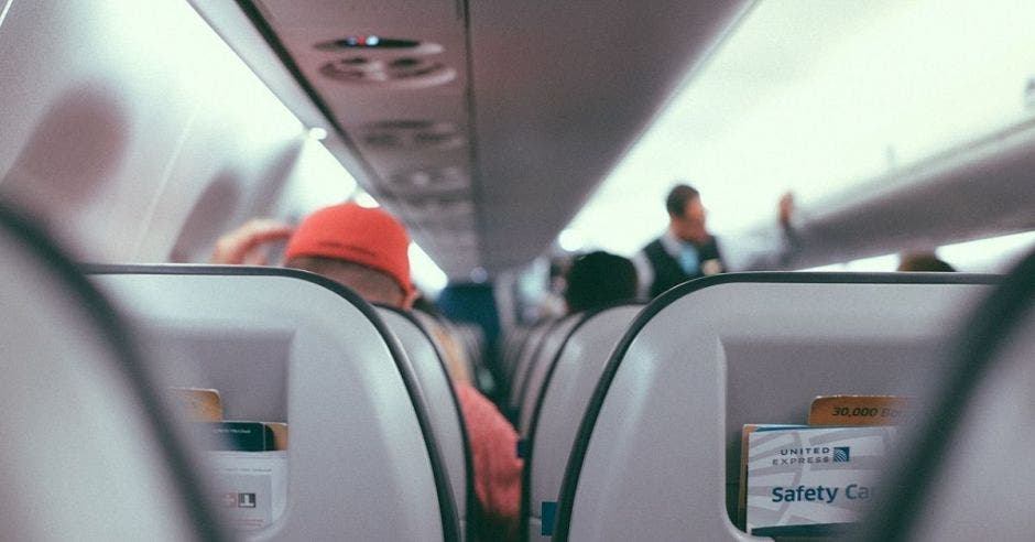 un asiento de avión