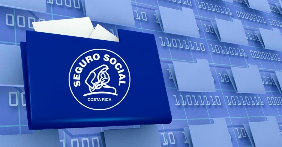 Unos expedientes digitales con el logo de la CCSS