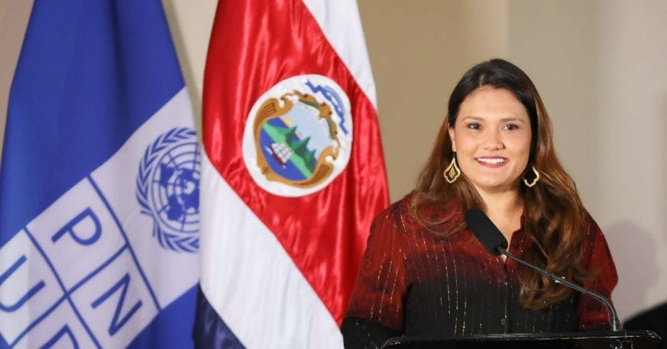 Una mujer morena de pelo castaño