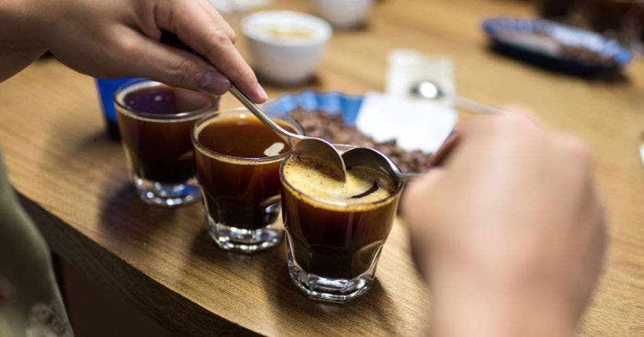 Tres tazas de café