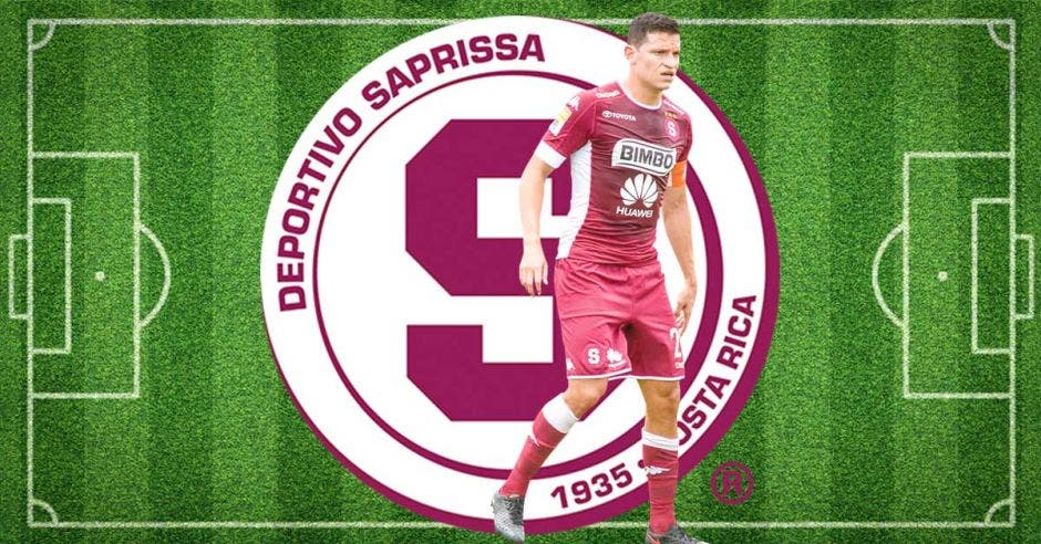 Daniel Colindres con uniforme de Saprissa