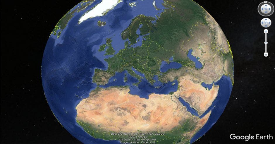 Google Earth toma de la tierra