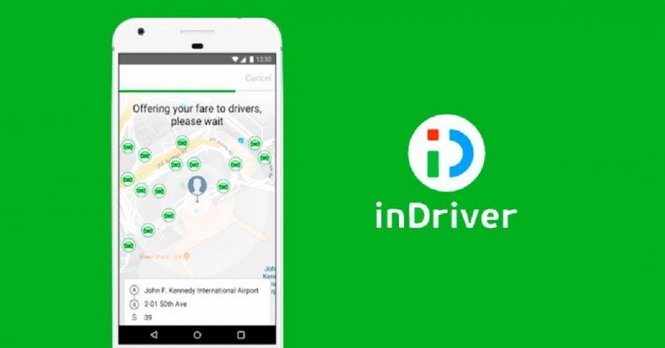 inDriver app en un celular