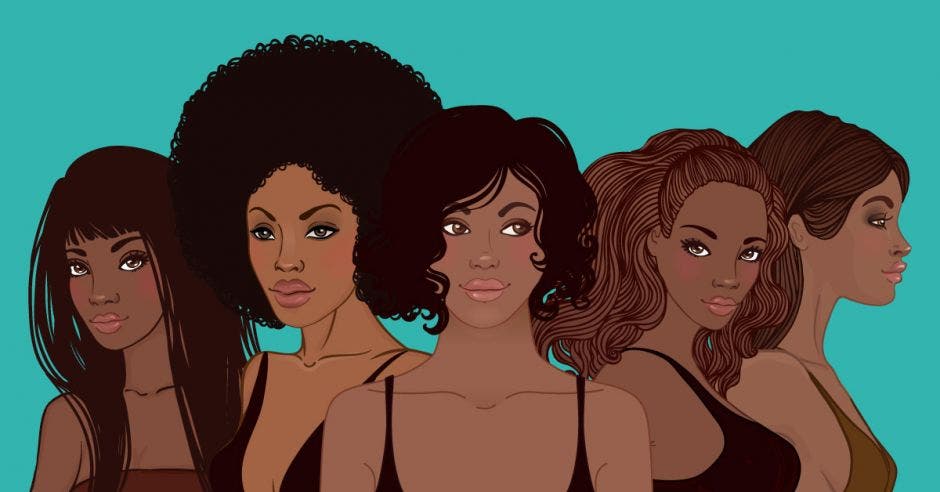 Mujeres afro ilustración