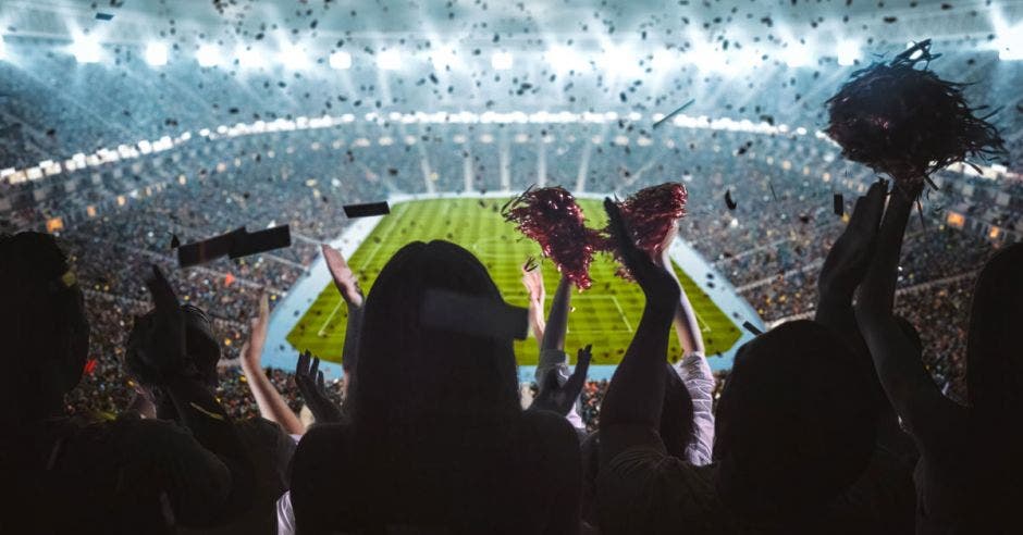 aficionados en estadio