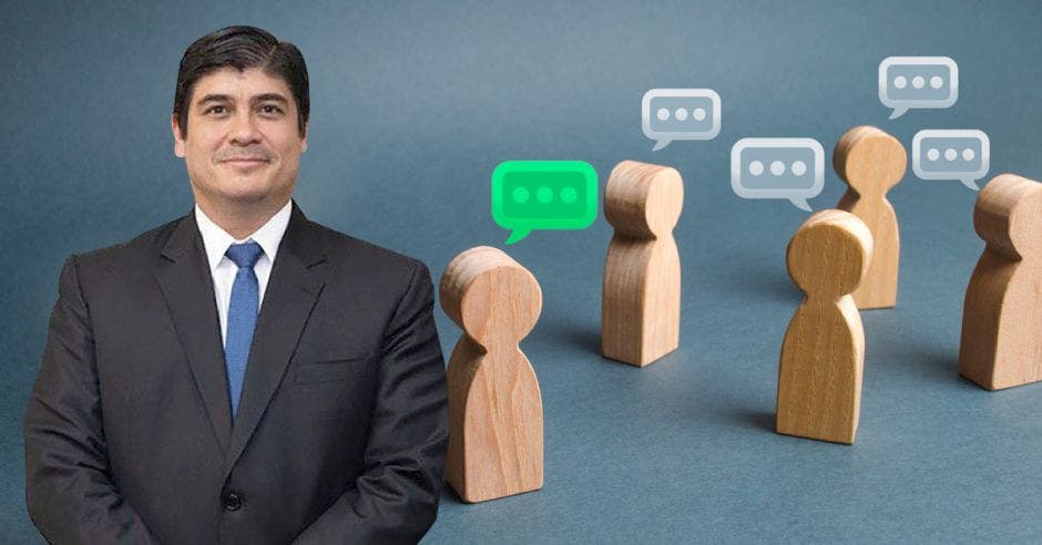 El presidente Carlos Alvarado