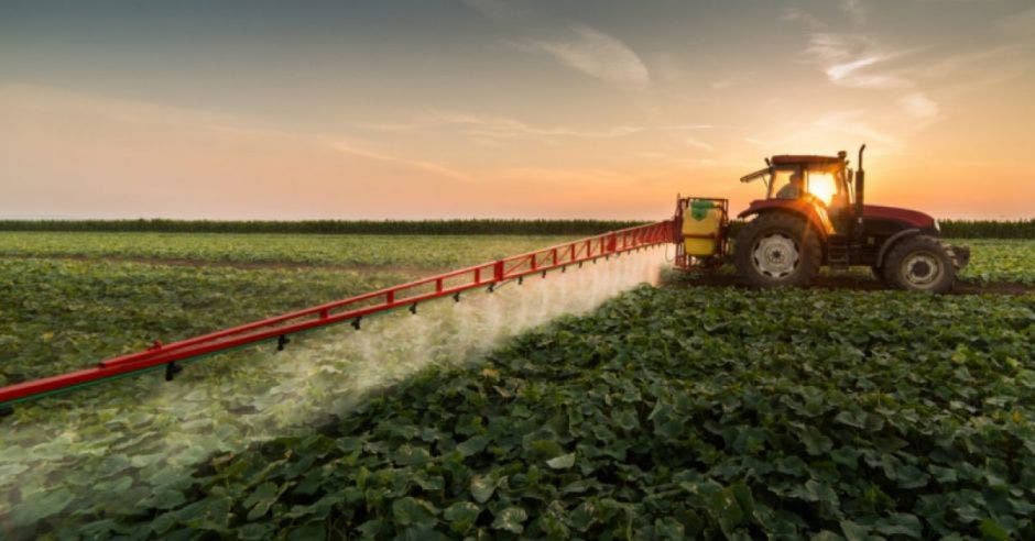 Agricultor trabajando el campo