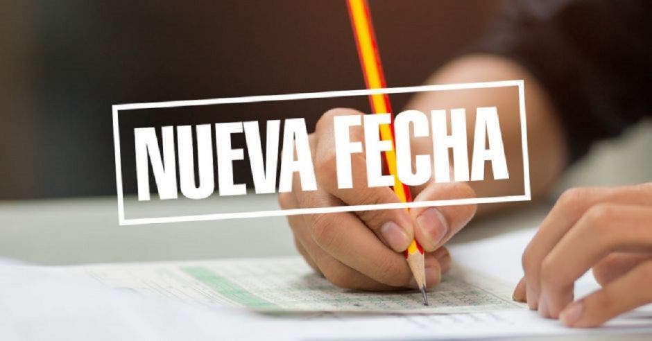 la palabra Nueva fecha y una imagen de una personas escribiendo