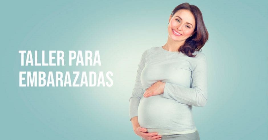 Una embarazada y las palabras taller para embarazadas