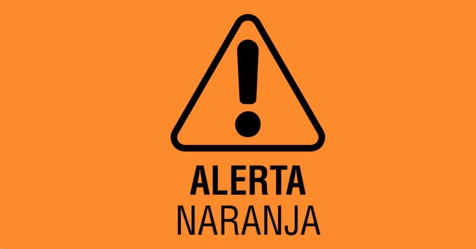 Un dibujo de alerta naranja