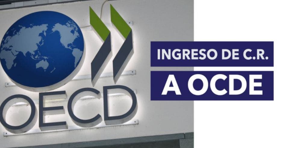 Logo OCDE junto a palabras Ingreso de C.R. a OCDE