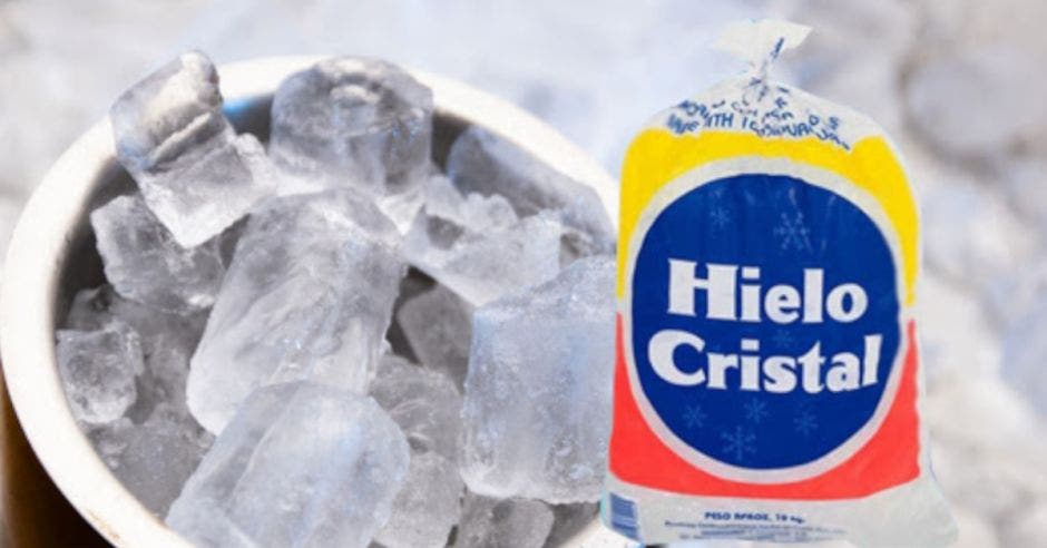 bolsa de hielo marca Hielo Cristal de fondo cubos de hielo