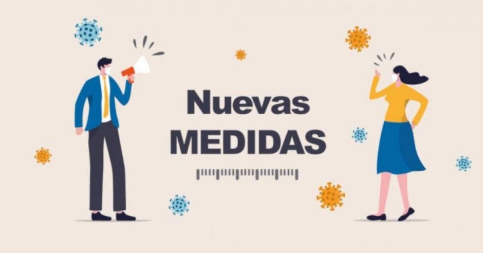 Un cartel que dice nuevas medidas