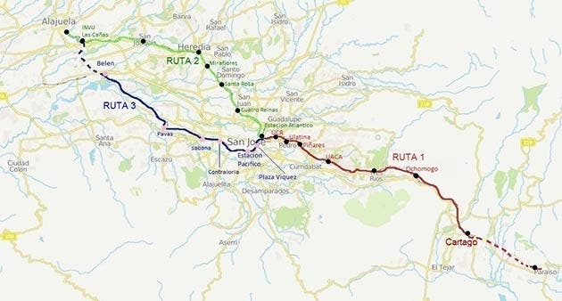 Ruta del tren diferenciada