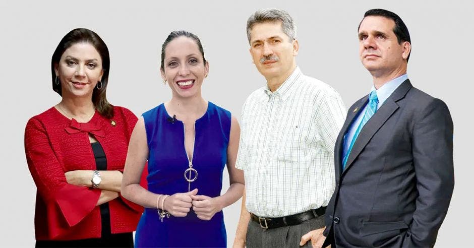 Marcia González, Carolina Hidalgo, Welmer Ramos y Hernán Solano