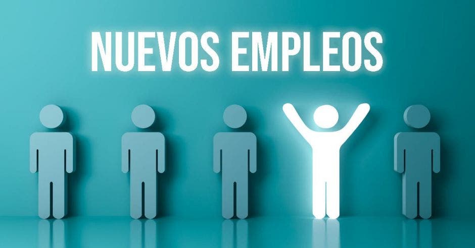 Muñecos alegres por nuevo empleo