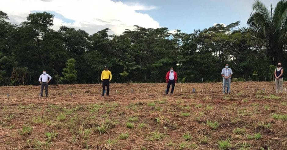 Personas en un terreno