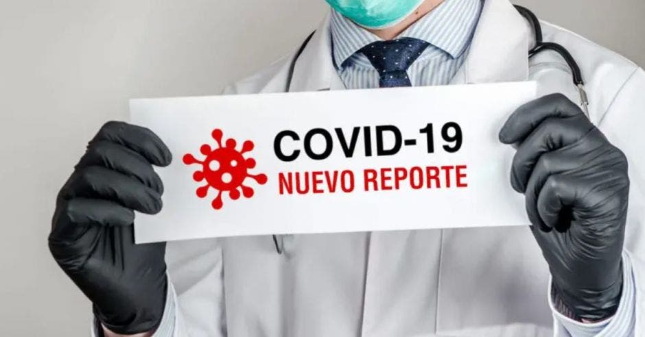 rótulo indicando que hay un nuevo reporte Covid-19