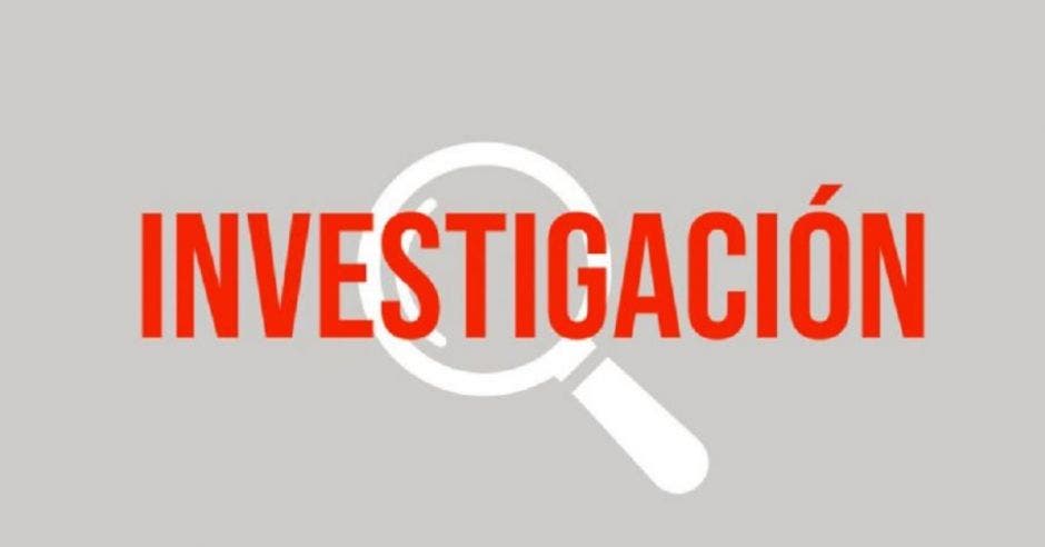 La palabra investigación sobre un fondo gris y una lupa