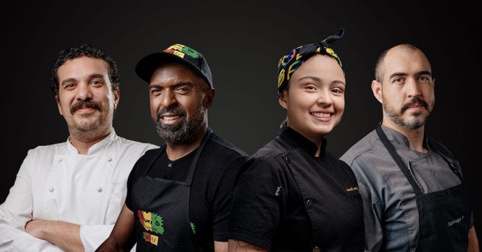 Chefs Ricardo Barthley, José Rodolfo Gillen, Mónica Peñaranda y Santiago Fernández Benedetto.