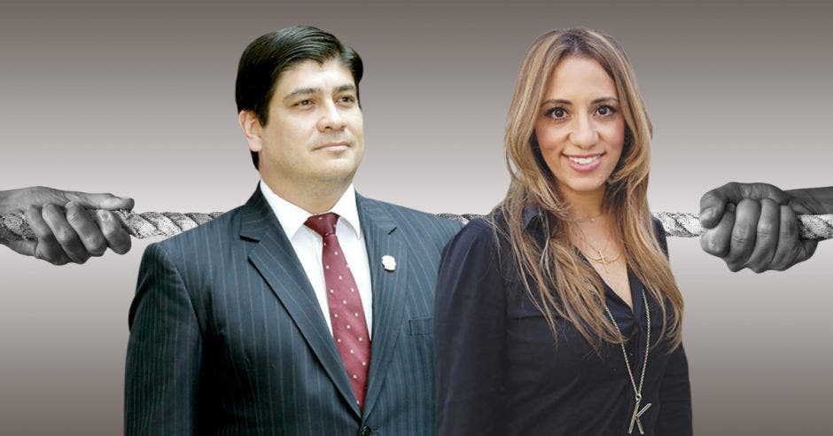 El mandatario Carlos Alvarado inició una disputa con el PLN ayer, al manifestar que perdieron la vocación de gobernar. Karine Niño, diputada del PLN fue una de las más críticas en contra del mandatario. Archivo/La República.