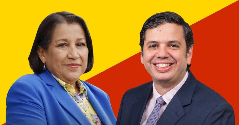 La exdiputada y académica Emilia Molina y Sebastián Urbina, exviceministro de Transportes, fueron anunciados hoy por Welmer Ramos como sus candidatos a las vicepresidencias. Archivo/La República