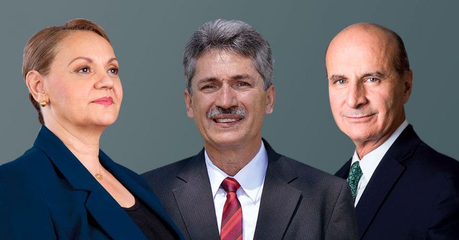 Lineth Saborío, Welmer Ramos y José María Figueres, candidatos del PUSC, PAC y Liberación son los más comentados en redes. Archivo/La República.
