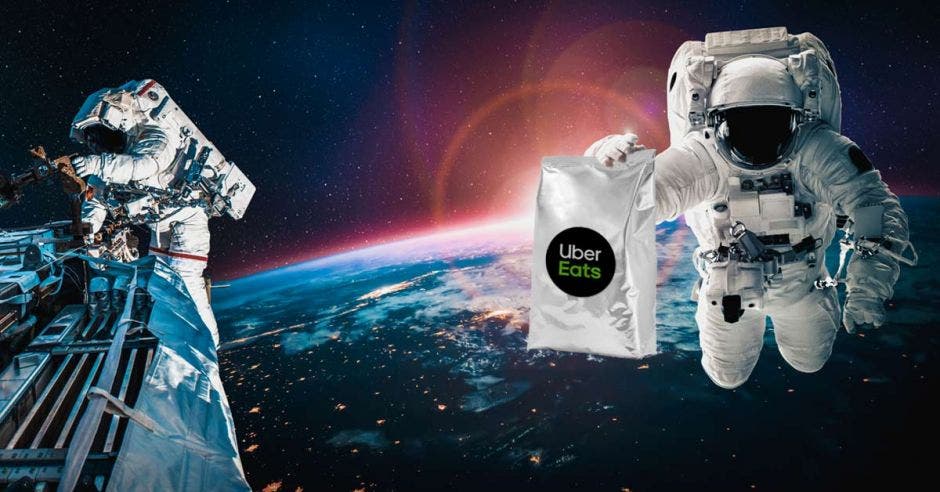 Uber Eats entrega en el espacio