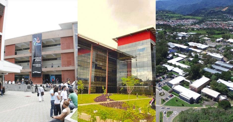 Foto de las tres universidades estatales que aparecieron en el ranking