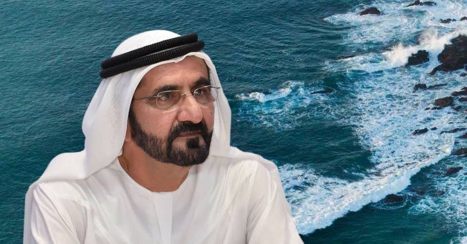 Mohamed bin Rashid Al Maktoum es el jeque de Dubái, parte de los Emiratos Árabes Unidos, que están interesados en invertir en Guanacaste. Elaboración propia/La República.