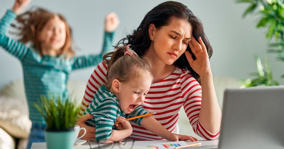 teletrabajo mama ejercicio