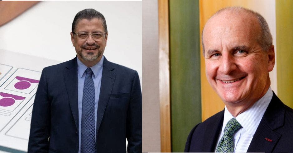 Rodrigo Chaves de Progreso Social y José María Figueres del PLN, son los dos candidatos en la segunda ronda. Archivo/La República.