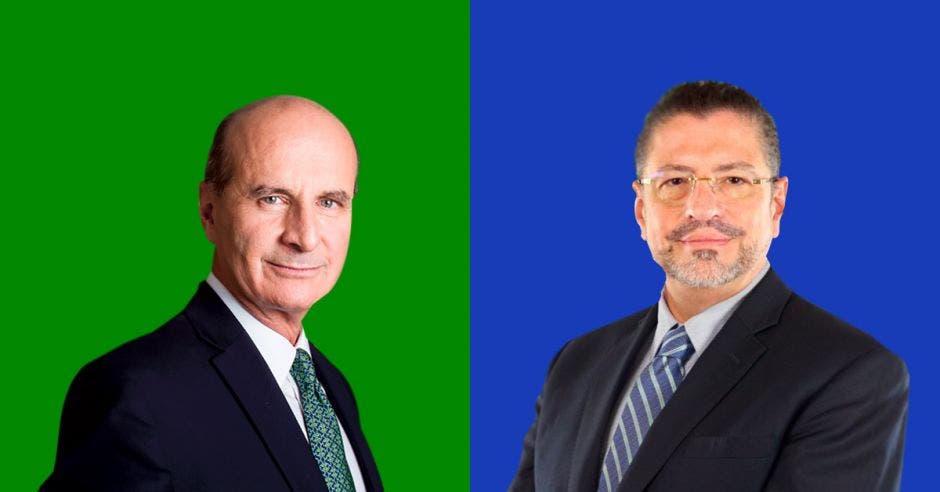 José María Figueres, candidato del PLN y Rodrigo Chaves de Progreso Social se disputarán la presidencia el domingo 3 de abril. Archivo/La República.