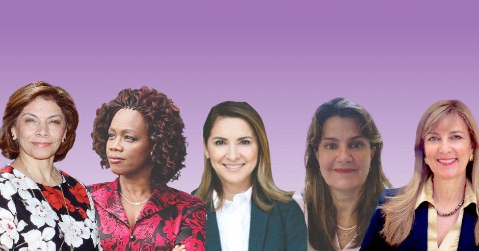Laura Chinchilla, Epsy Campbell, Silvia Hernández, María Loreto Viehl y Alexandra Kissling.