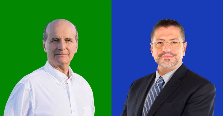Rodrigo Chaves y José María Figueres disputarán la presidencia el domingo 3 de abril en segunda ronda. Archivo/La República.