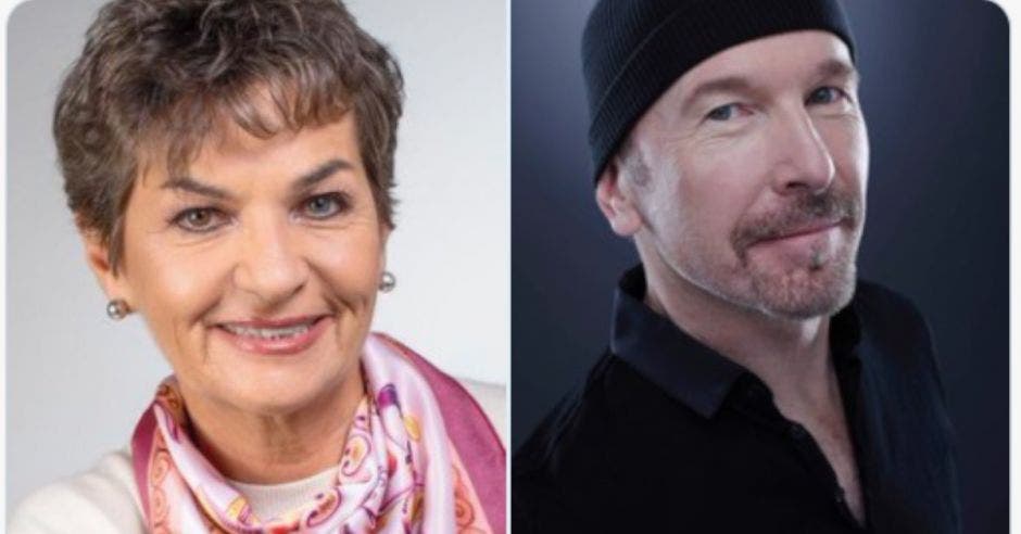 Christiana Figueres y The Edge
