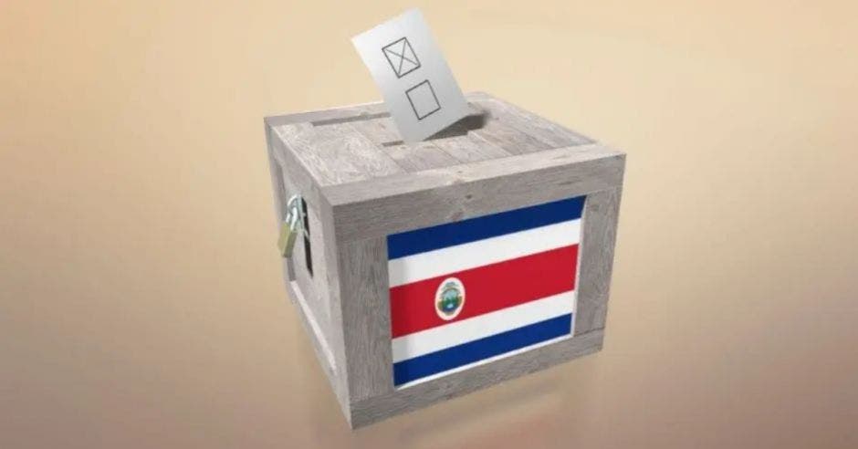urna electoral con papeleta