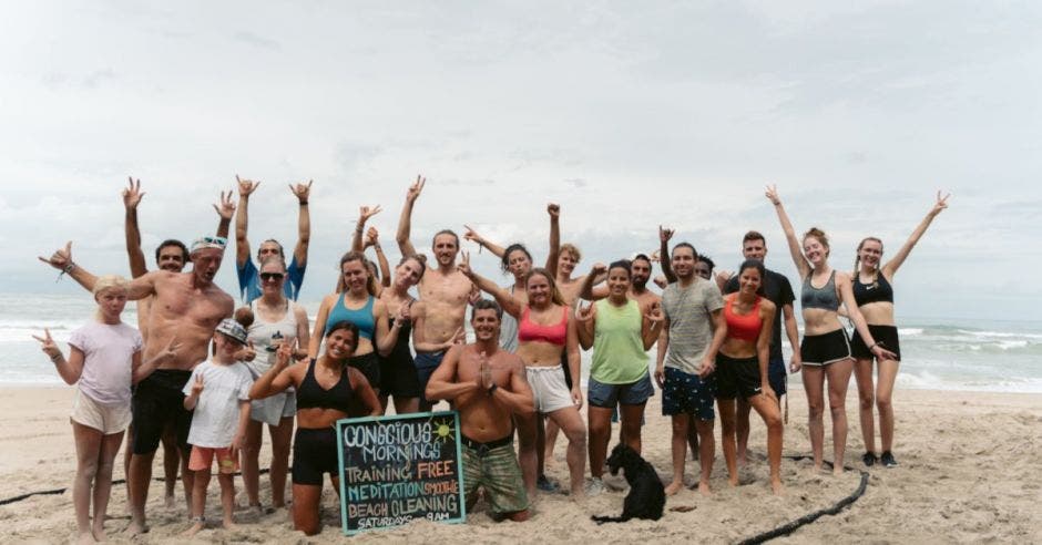 Personas en playa