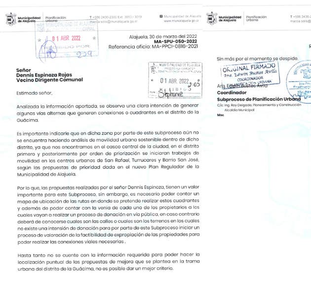 parque viva suspensión permiso sanitario la guácima rincón herrera conavi asociaciones de desarrollo Liden Monge Denis Espinoza