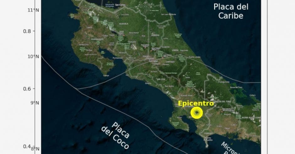 sismo zona sur ovsicori placa cocos caribe nazca