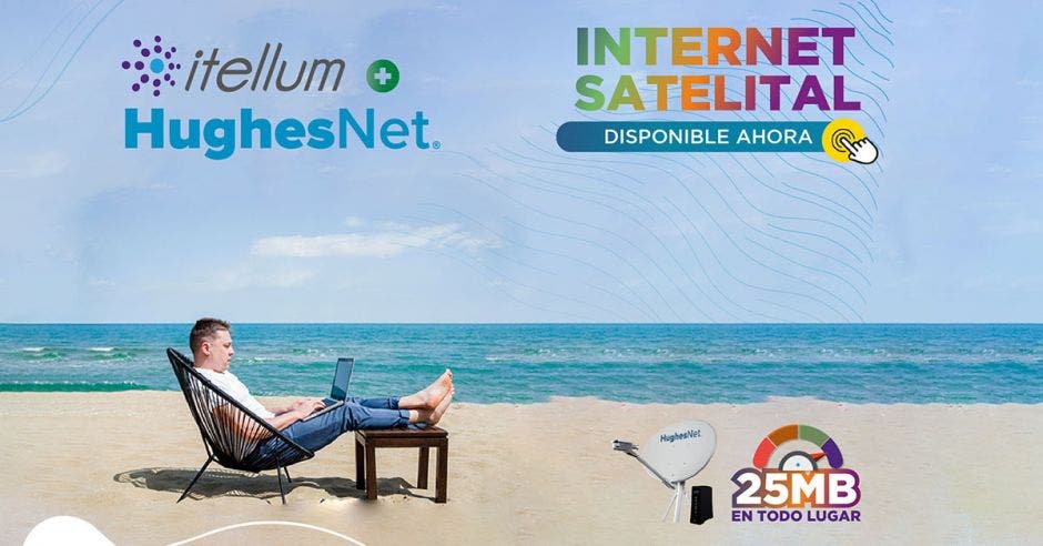 Itellum internet satelital cobertura rural nómadas digitales alta velocidad