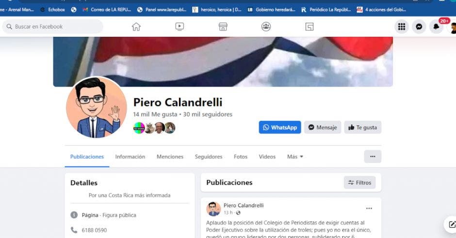 El trol Piero Calandrelli ha generado una polémica en el país por el supuesto pago de la ministra Joselyn Chacón para atacar a los periodistas. Cortesía/La República.