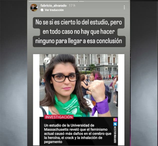 supuesto estudio universidad massachussets feminismo actual causó más daño cerebro heroína crack inhalación pegamento compartido diputado nueva república fabricio alvarado redes sociales aceptando desconocer veracidad investigación postura radical proyecto ley reduciría porcentaje gravamen iva productos higiene femenina menstual no apoyaría si encuentra elementos relacionados ideología género solicitó diciembre ministra joselyn chacón hacer caso omiso solicitudes favor legalización aborto libre