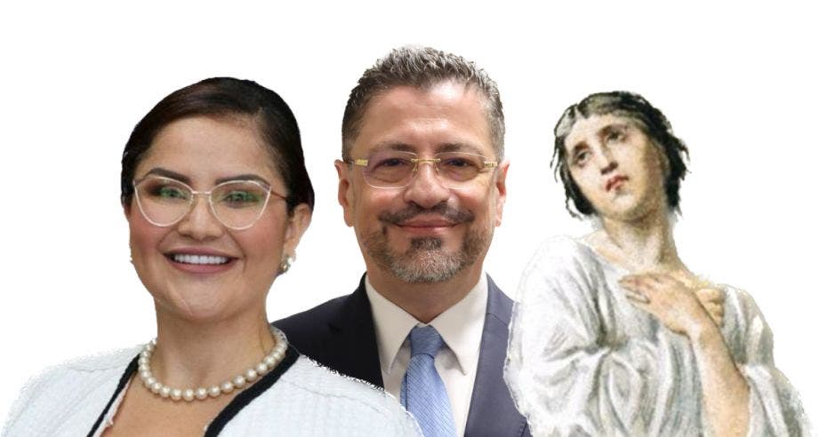 Joselyn Chacón, Rodrigo Chaves y Juana de Arco