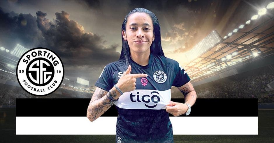 Cristin Granados, goleadora del Sporting que enfrenta al Saprissa