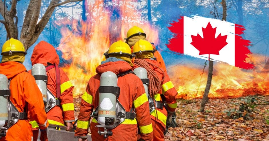 bomberos Canadá incendios