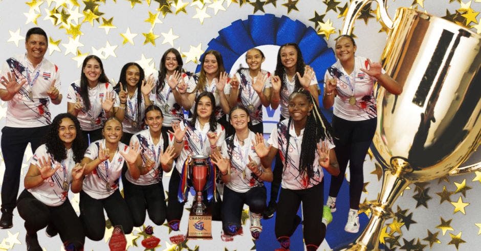 ¡Imparables en la cancha! Costa Rica se corona bicampeona en voleibol en Belice.Foto cortesía de AFECAVOL.Canva/La República