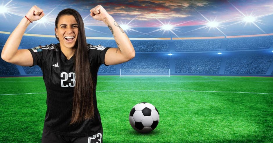 Daniela Solera fue la portera con mayor cantidad de paradas en el Mundial según la FIFA.Canva/La República